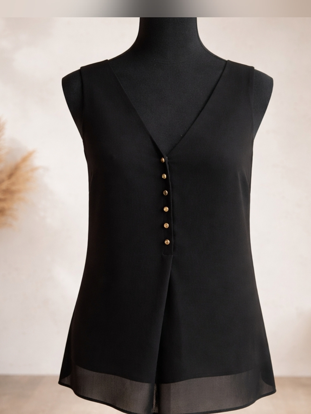 Karen Millen Black Sleeveless Mini Dress